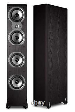 New Home Polk Audio TSi500 Tower Sound Pair Floorstanding Music Speakers Black
