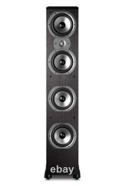 New Home Polk Audio TSi500 Tower Sound Pair Floorstanding Music Speakers Black