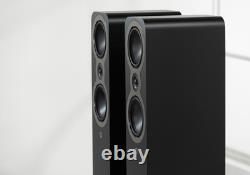 New Q Acoustics Pair of 3050c Floorstanding Speakers Satin Black