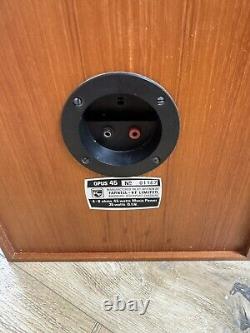 Opus 45 Vintage Hifi Teak Speakers FARNELL made In UK Floor Or Stand Mount