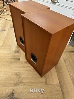 Opus 45 Vintage Hifi Teak Speakers FARNELL made In UK Floor Or Stand Mount