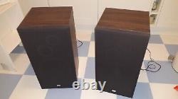 PAIR OF SANSUI SP-X 4400 FLOOR STANDING SPEAKERS 3 WAY 1970s DARK WOOD FINISH