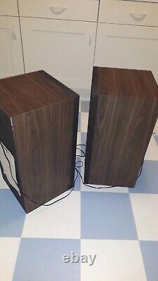 PAIR OF SANSUI SP-X 4400 FLOOR STANDING SPEAKERS 3 WAY 1970s DARK WOOD FINISH