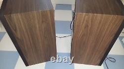 PAIR OF SANSUI SP-X 4400 FLOOR STANDING SPEAKERS 3 WAY 1970s DARK WOOD FINISH