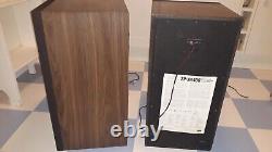 PAIR OF SANSUI SP-X 4400 FLOOR STANDING SPEAKERS 3 WAY 1970s DARK WOOD FINISH