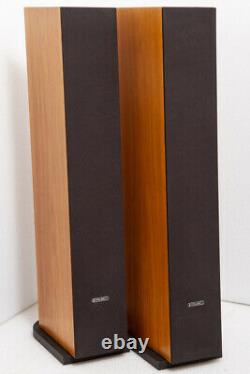 PMC Twenty 23 floorstanding speakers in walnut, with boxes