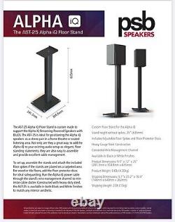 PSB AST-25 (Black) Alpha iQ Floor Speaker Stands