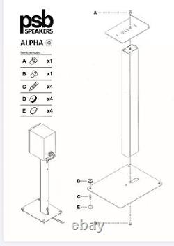 PSB AST-25 (Black) Alpha iQ Floor Speaker Stands