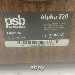 PSB Alpha T20 HiFi 5.25 Floor Standing Tower Speakers Pair Walnut Inc Warranty