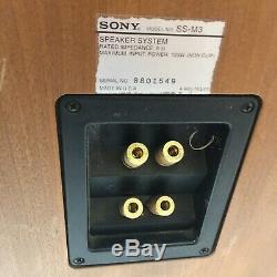 Pair (2) Sony SS-M3 Floorstanding Speakers Cherry Refoamed