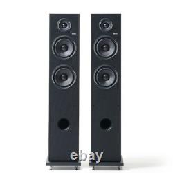 Pair Elipson HORUS 11F 120W 2.5Way Floorstanding Bass Reflex Speaker BlackCarbon