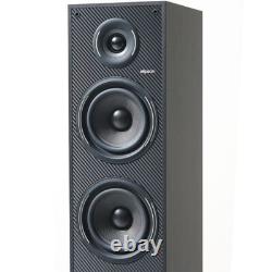 Pair Elipson HORUS 11F 120W 2.5Way Floorstanding Bass Reflex Speaker BlackCarbon