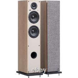 Pair Elipson Horus 11F BT Active Bluetooth Floor Standing Speakers In Light Wood