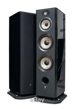 Pair Floor Standing Speakers Focal Aria 948 Black High Gloss Ex Show Warranty