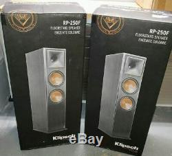 Pair Floor Standing Speakers Klipsch Rp-250f Rp250f Brand New! Warranty Ebony