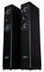 Pair HiFi Speakers Tower Floor Standing Home Cinema Stereo Bassreflex 300W Black