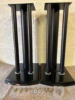 Pair Of High End Sand Filled Heavy Duty Speaker Stands With Floor Spikes