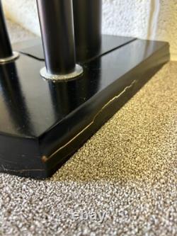 Pair Of High End Sand Filled Heavy Duty Speaker Stands With Floor Spikes