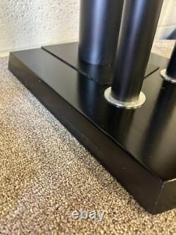 Pair Of High End Sand Filled Heavy Duty Speaker Stands With Floor Spikes