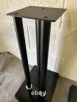 Pair Of High End Sand Filled Heavy Duty Speaker Stands With Floor Spikes