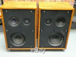 Pair Of Large Revox Vintage Floor Standing Loud Speakers + Connecting Cables