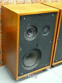 Pair Of Large Revox Vintage Floor Standing Loud Speakers + Connecting Cables