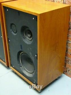 Pair Of Large Revox Vintage Floor Standing Loud Speakers + Connecting Cables