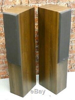 Pair Of Monitor Audio Bronze BR5 Walnut Finish Floor Standing Loud Speakers