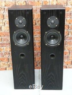 Pair Of Ruark Talisman Bi-Wire Black Ash Finish Floor Standing Loud Speakers