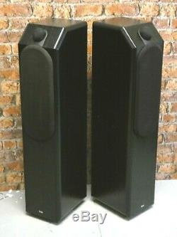 Pair of Bowers & Wilkins B&W CDM7 Bi Wire Black Ash Floor Standing Loud Speakers