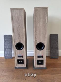 Pair of DALI OBERON 5 Floorstanding High-End Hi-Fi Stereo Speakers (Oak/White)