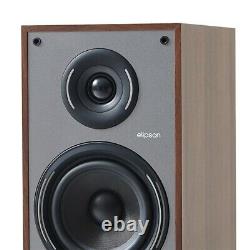 Pair of Elipson HORUS 11F 120W 2.5Way Floorstanding Bass Reflex Speaker Walnut