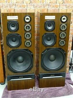 Pair of Massive Size Kenwood LS-P9300 Vintage Hi Fi Floor Standing Loud Speakers