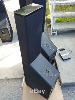 Pair of Mirage OM-6 Omnipolar Floor Standing powered Speakers with bipolar subs