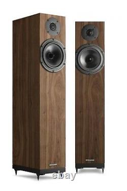 Pair of Spendor A4 Floorstanding Speakers (dark walnut). Perfect condition