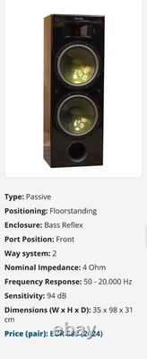 Pair of Tonsil ZEAS 350W @4Ohm 100cm speakers bi-wired Each has twin 12 woofers