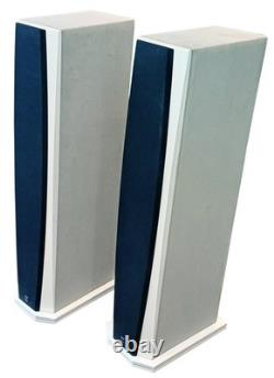 Phonar P4.2 Next. Floor Standing Speakers, Piano White & Grey Alcantara Finish
