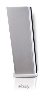 Phonar P4.2 Next. Floor Standing Speakers, Piano White & Grey Alcantara Finish
