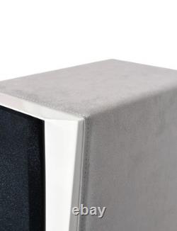 Phonar P4.2 Next. Floor Standing Speakers, Piano White & Grey Alcantara Finish