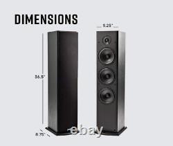 Polk T50 Floorstanding 4 Way Speakers (Pair) Black