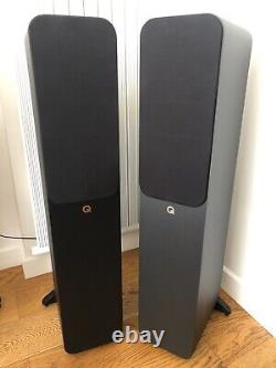 Q ACOUSTICS 3050i CARBON BLACK FLOOR STANDING SPEAKER 2-WAY REFLEX SPEAKERS PAIR