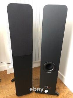 Q ACOUSTICS 3050i CARBON BLACK FLOOR STANDING SPEAKER 2-WAY REFLEX SPEAKERS PAIR