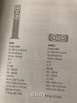 Q ACOUSTICS 3050i CARBON BLACK FLOOR STANDING SPEAKER 2-WAY REFLEX SPEAKERS PAIR