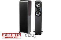 Q Acoustics 3050 Matte Graphite Speakers Pair Brand New Floor Standing Warranty