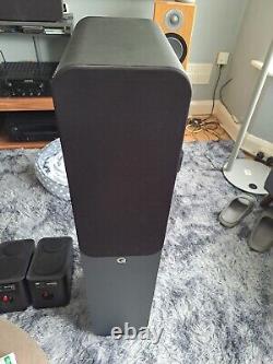 Q Acoustics 3050i 2x Floor Standing Tower Speakers Cinema HiFi Graphite Grey x2