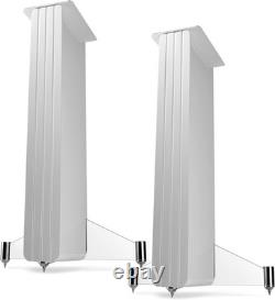 Q Acoustics Concept 20 Speakers Floor Stands Pair Gloss White- Fixed Height