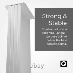 Q Acoustics Concept 20 Speakers Floor Stands Pair Gloss White- Fixed Height