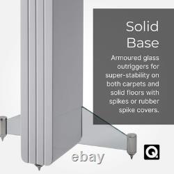 Q Acoustics Concept 20 Speakers Floor Stands Pair Gloss White- Fixed Height