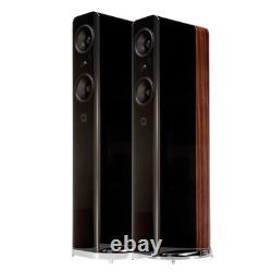 Q Acoustics Concept 500 Floor Standing Speakers in Gloss Black + Rosewood HiFi