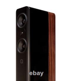 Q Acoustics Concept 500 Floor Standing Speakers in Gloss Black + Rosewood HiFi